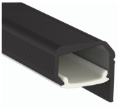 Профиль самоклеящ-ся под LED ленту для Gola и цоколя L=4.2 м, черный