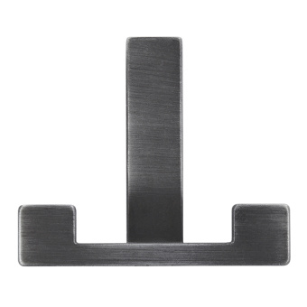 Крючок двухрожковый H=61мм, 70×40мм, вороненная сталь