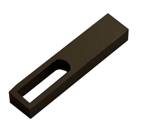 Держатель штанги Linear 10х30 центральный, темно-коричневый