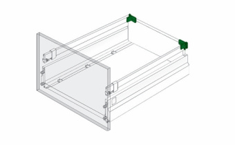 Крепление к задней стенки прямоугольного релинга, белый