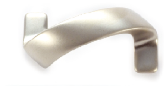 Ручка-скоба "завиток" L=64мм, жемчужный никель