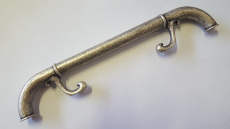 Ручка-скоба L=96/224мм, серебро античное