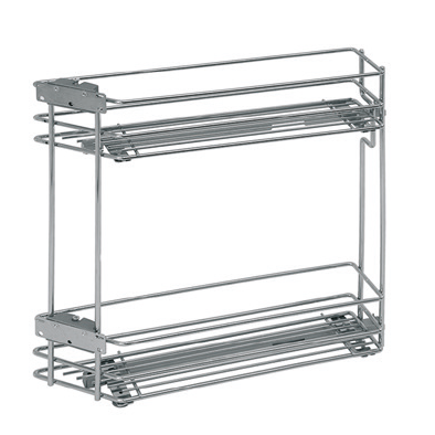 2х-ур. реш.емкость 150мм H484мм левая с креп.к фасаду 45⁰, без напр.NP, хром 2х-ур. реш.емкость 150мм H484мм левая с креп.к фасаду 45⁰, без напр.NP, хром