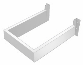 П-образное ограждение ящика под раковину 181x253x83, белый