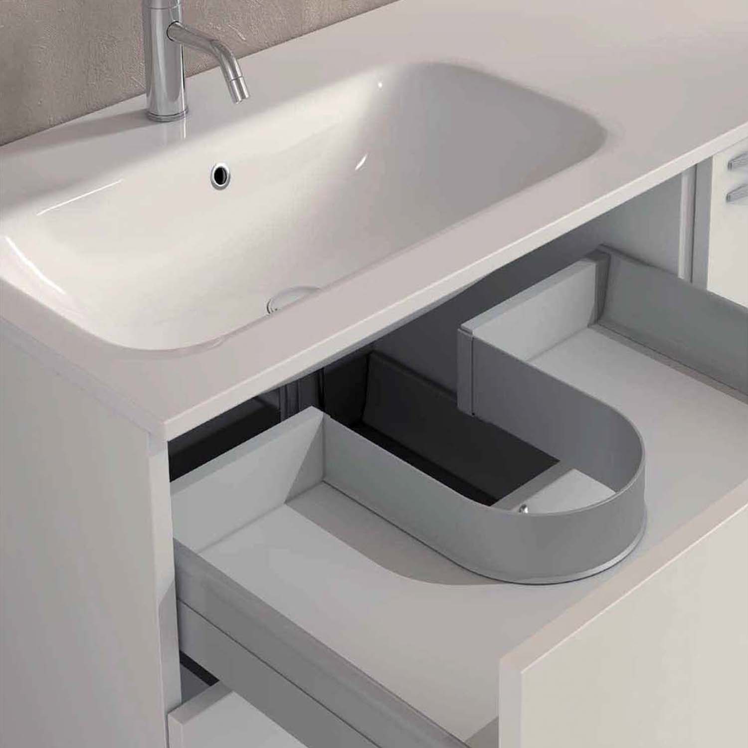 Профиль д/ящика под раковиной L=680мм, h=60мм, белый