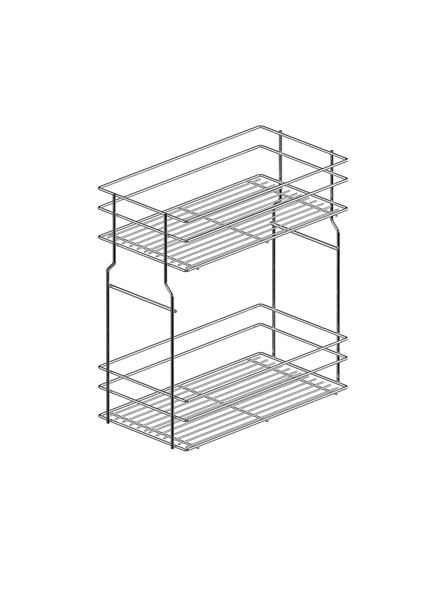 Двухъяр.выдв.реш.емк.на 30см хром