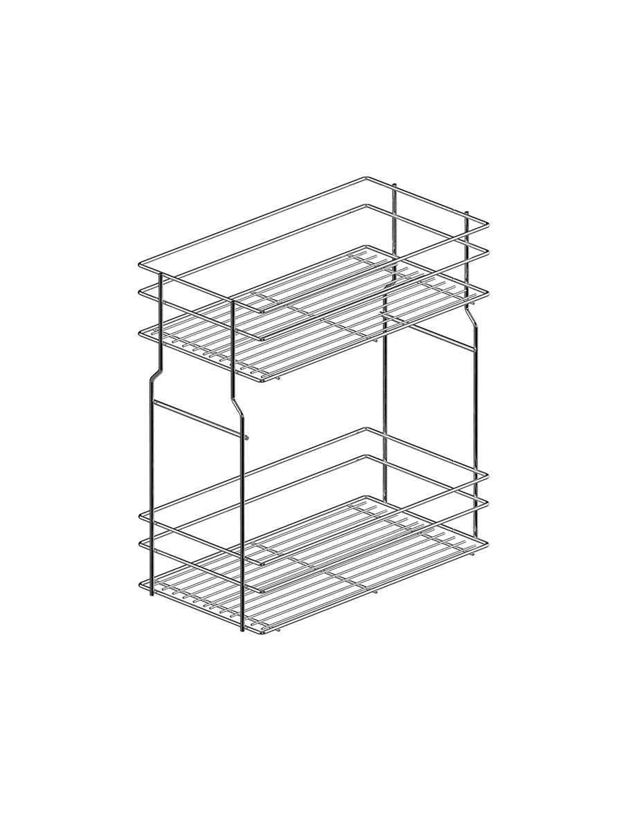 Двухъяр.выдв.реш.емк.на 60см хром Двухъяр.выдв.реш.емк.на 60см хром