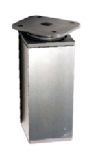 Опора декоративная квадр.,алюм.h100х40х40мм, хром