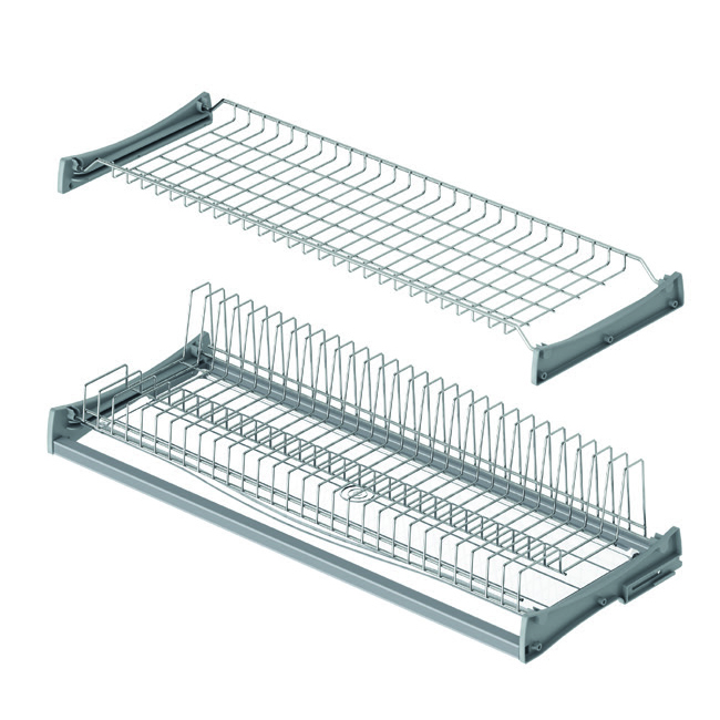 К-т посудосушителя 800мм с рег.ал/рамкой, решетками д/чашек и тарелок, поддоном, хром
