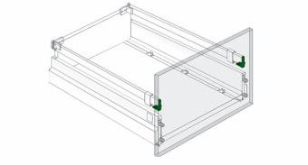 Крепление к фасаду прямоугольного релинга, белый