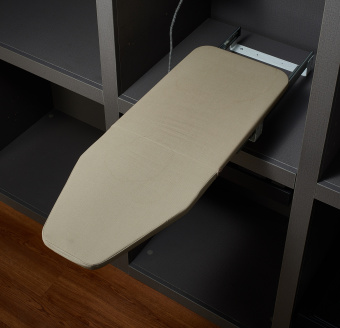 Выдвижная поворотная складная гладильная доска, 300х440х140 мм, серый