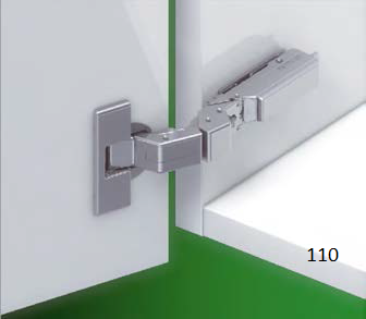 Петля Tiomos M9 универсальная для тонких фасадов от 12мм со встр.амортизатором