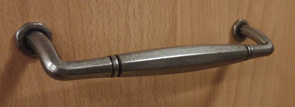 Ручка-скоба L=128мм, ант.серебро