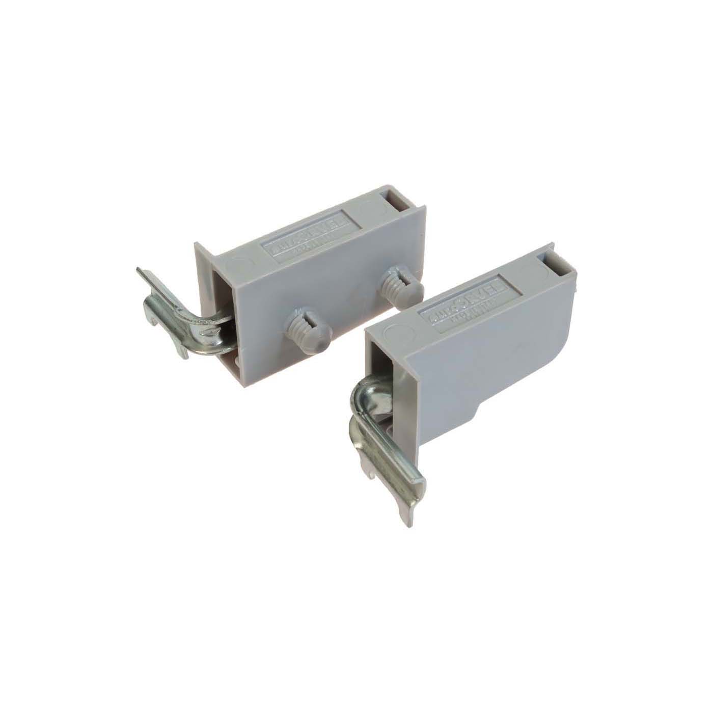 Крепление д/навески шкафов на дюбелях, правое, цвет серый