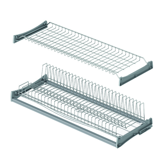 К-т посудосушителя 800мм с рег.ал/рамкой, решетками д/чашек и тарелок, поддоном, хром К-т посудосушителя 800мм с рег.ал/рамкой, решетками д/чашек и тарелок, поддоном, хром