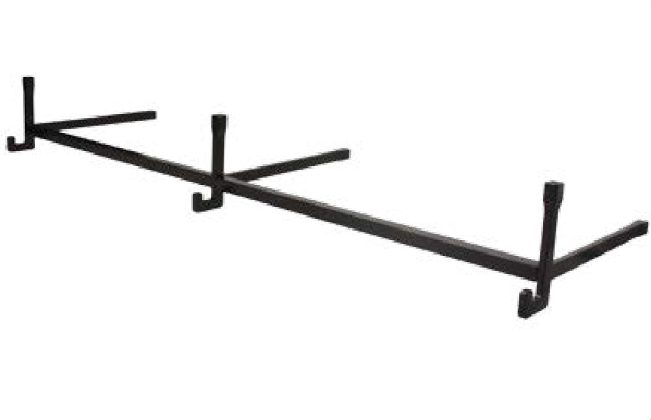 Подвесное вешало 690мм с 3мя крючками, черный матовый