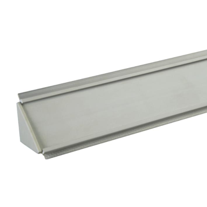 Профиль пристеночный пласт. L=4.2м со сменн.вставкой, серый