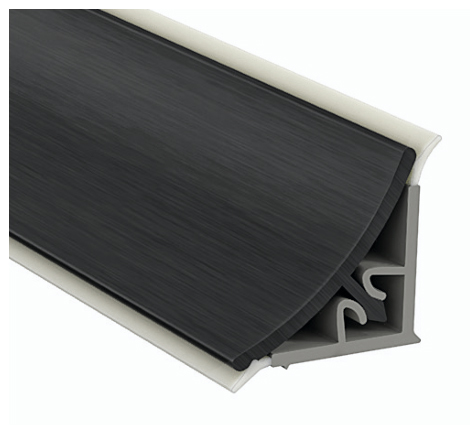 Профиль пристеночный треугольный, L=4.2м 16x16 мм, анодированный черный матовый