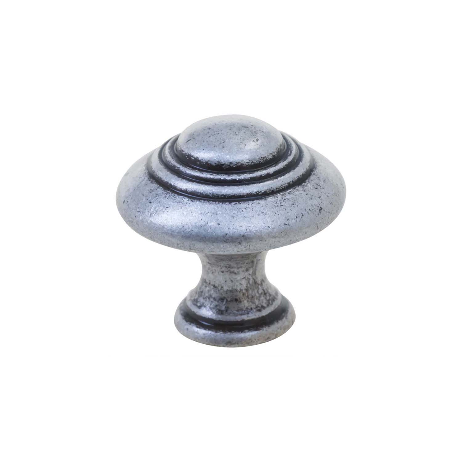 Ручка-кнопка d=25мм, серебро античное