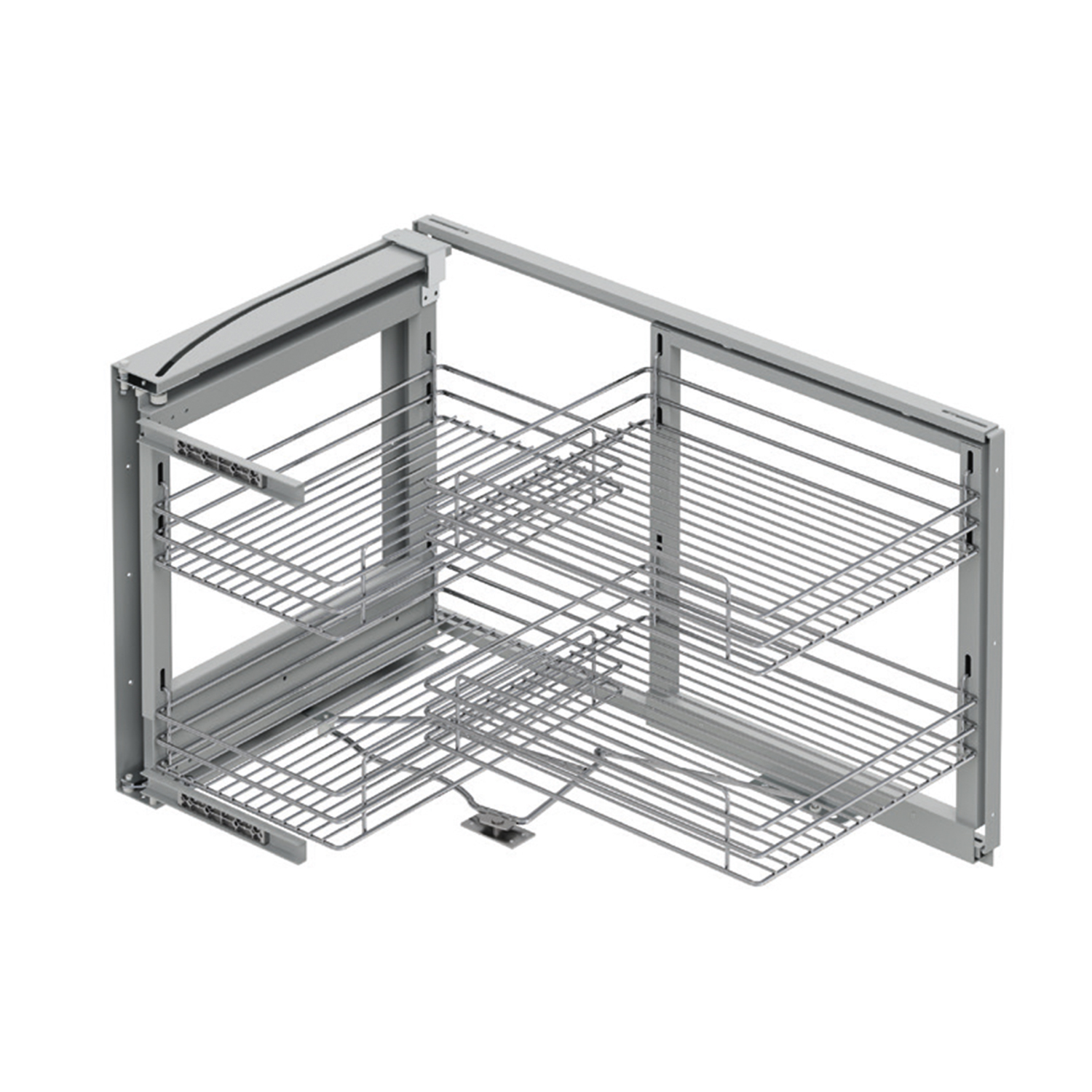 Выкатной "магический угол" 450мм, левый, хром Выкатной "магический угол" 450мм, левый, хром