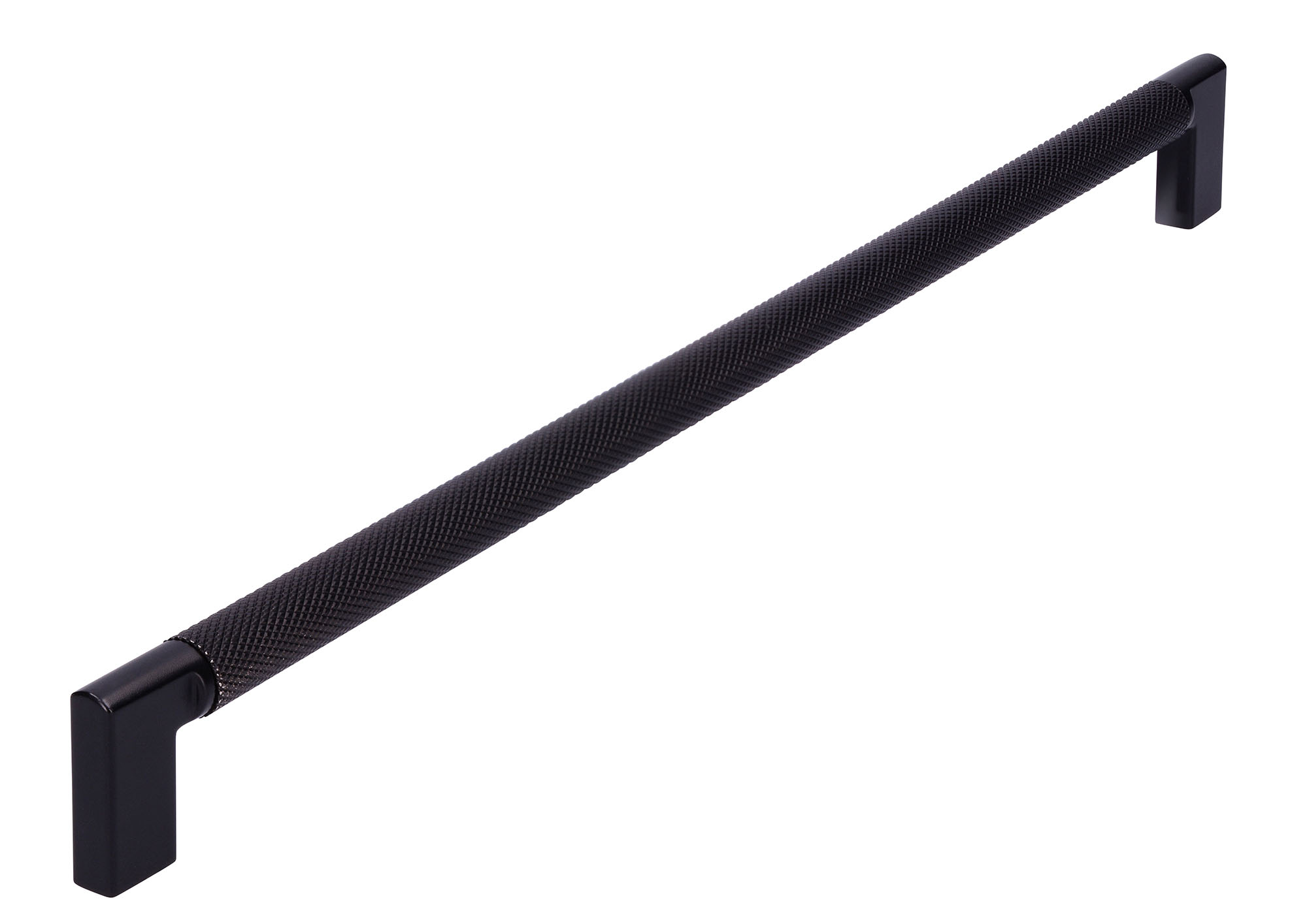 Ручка-скоба L=320мм с насечками, черный матовый