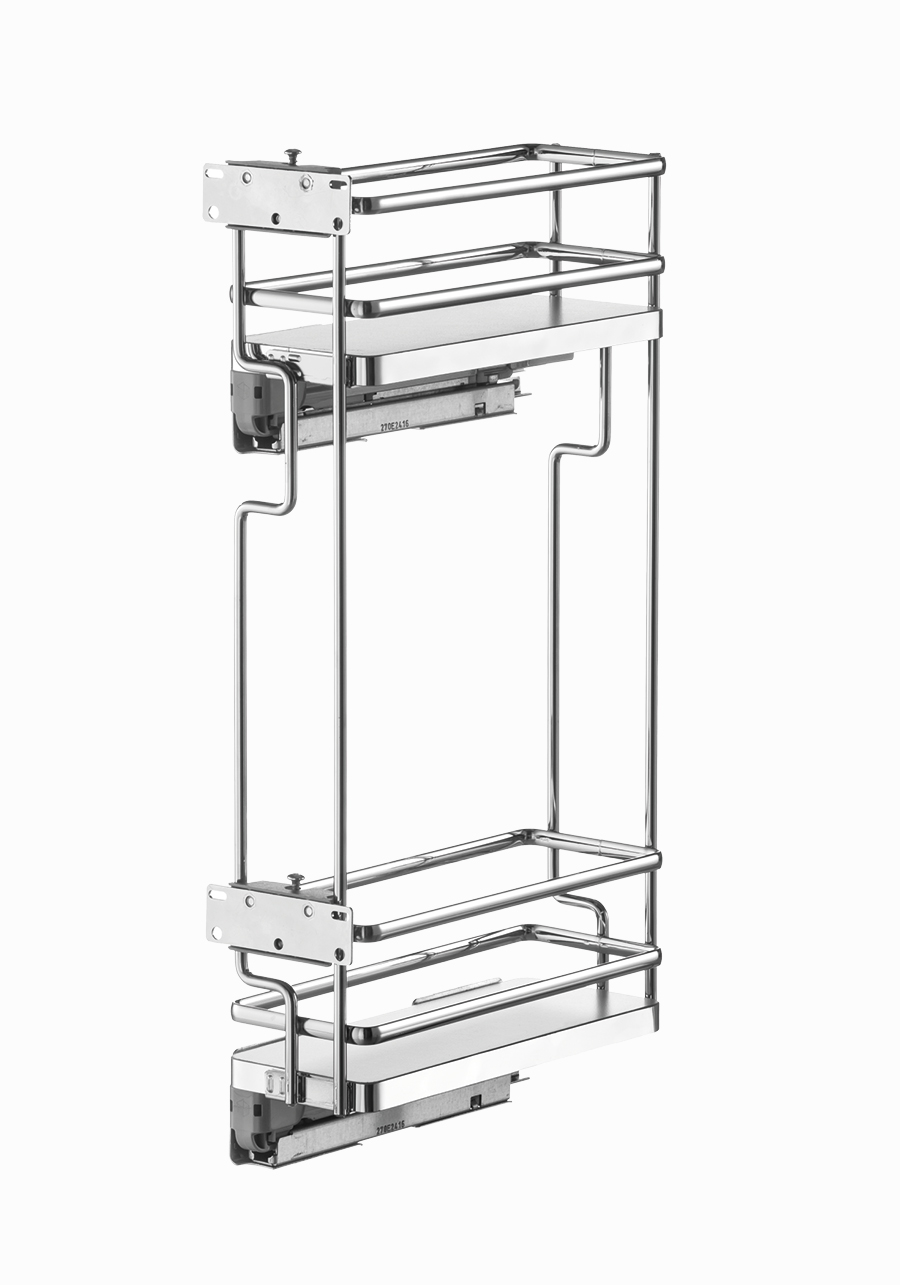 2х-ур. реш.емкость 150мм правая в верх.шкаф Galaxy с антиск.покр, с креп/фас, без NP, хром/белый 2х-ур. реш.емкость 150мм правая в верх.шкаф Galaxy с антиск.покр, с креп/фас, без NP, хром/белый