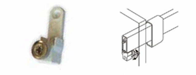 Крепление к фасаду прямоугольного релинга, белый