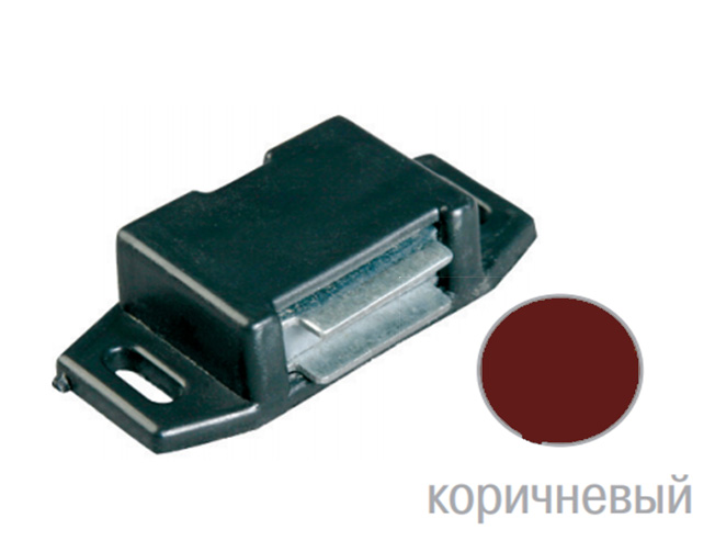 Магнитная защелка с ответной планкой, коричневый
