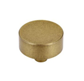 Ручка-кнопка D33мм без насечек, винтажное золото