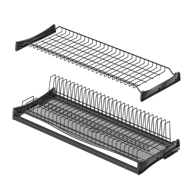 К-т посудосушителя 800мм с рег.ал/рамкой, решетками д/чашек и тарелок, поддоном, антрацит