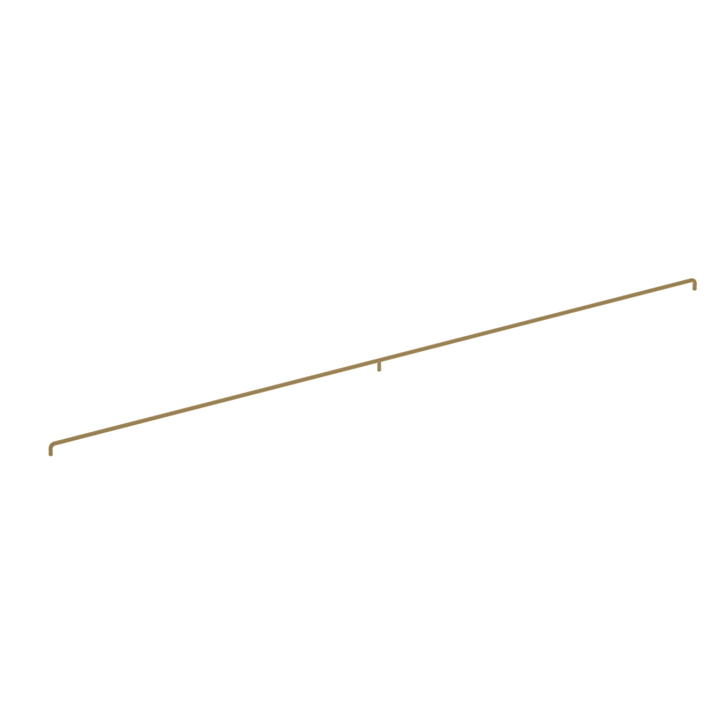 Ручка-скоба металлическая L=1152мм на 3-х опорах, матовое золото