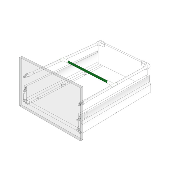 Релинг поперечн.кругл.600/499мм белый