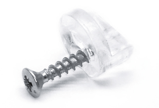 Пластик.держатель с шурупом д/зеркал 5мм