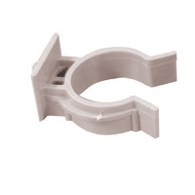Скоба для крепления цоколя из пластика и алюминия, белый