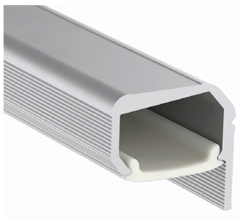 Профиль самоклеящ-ся под LED ленту для Gola и цоколя L=4.2 м, под алюминий
