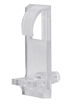 Полкодержатель для деревянных полок 16мм со штоком D5мм, прозрачный