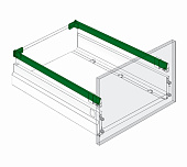 Бок.рейка 7607 350/345мм металлик