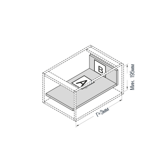 К-т тонкостенного ящика D-BOX H=164мм L=450мм на напр. с аморт., графит