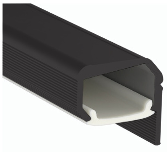 Профиль самоклеящ-ся под LED ленту для Gola и цоколя L=4.2 м, черный