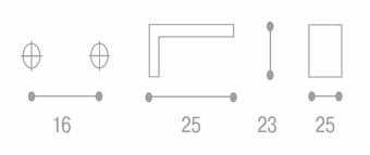 Ручка-кнопка 80х40мм, МЦ=32мм, хром