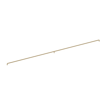 Ручка-скоба металлическая L=1152мм на 3-х опорах, матовое золото