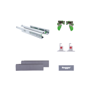 К-т тонкостенного ящика U-BOX H=63мм L=500мм на скрыт.напр. с аморт., графит