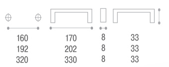 Ручка-скоба L=320мм, зеленый папоротник