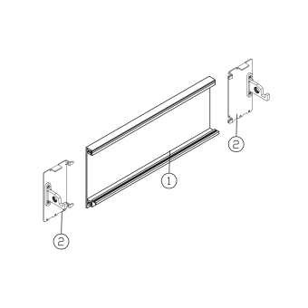 К-т креплений передней панели 84мм д/Reggar D-BOX H84мм, графит