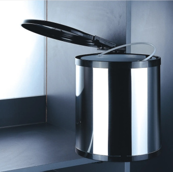 Ведро для мусора V8л, нержавеющая сталь