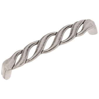 Ручка-скоба L=128мм, серебро античное