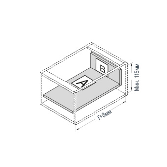 К-т тонкостенного ящика D-BOX H=84мм L=500мм на напр. с аморт., белый