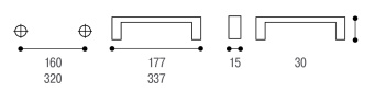 Ручка-скоба L=160мм, хром
