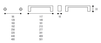 Ручка-скоба L=480мм, никель