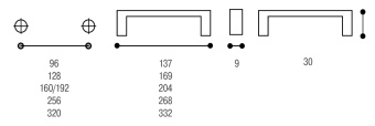 Ручка-скоба L=96мм, полированный никель